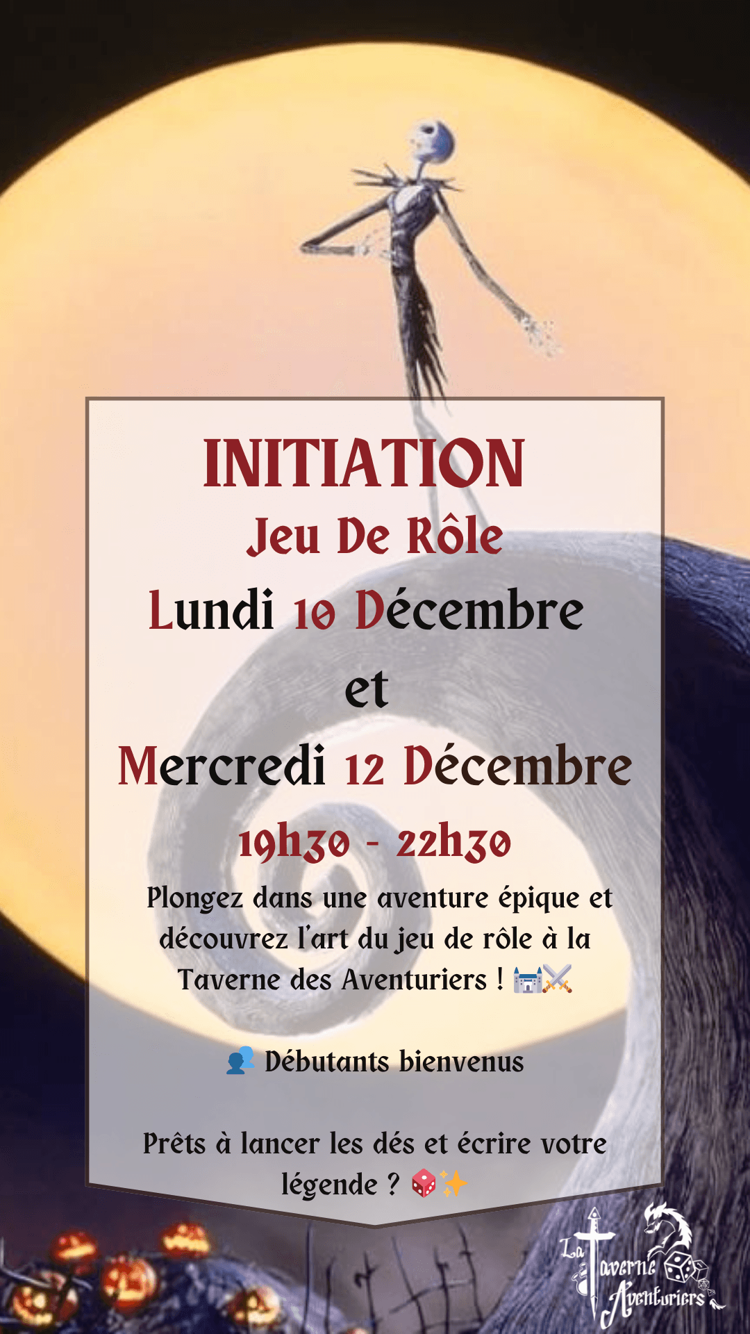 Soirée Initiation Jeu de Rôle (Décembre)
