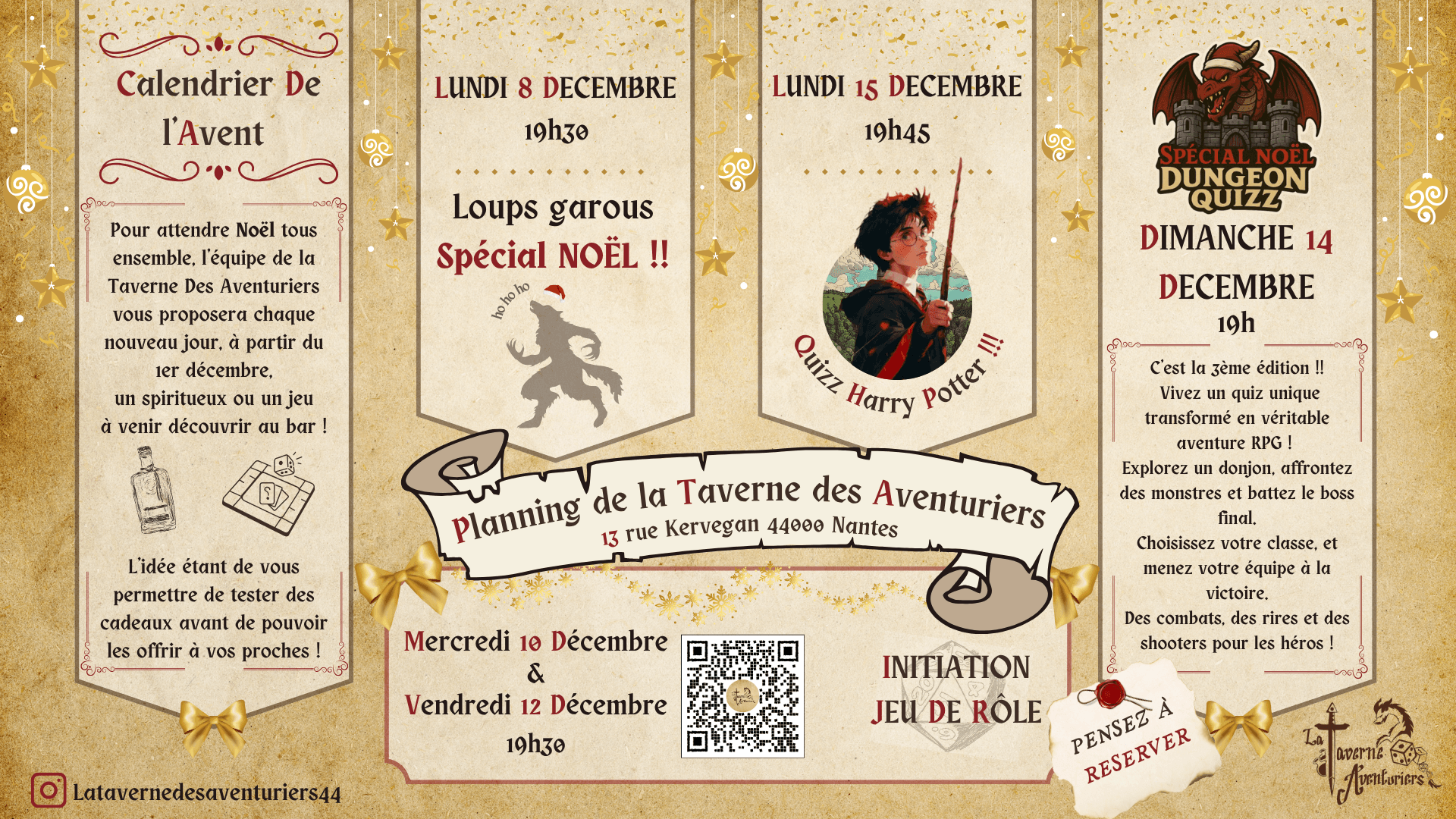 Programmation Decembre - La Taverne s'Anime !