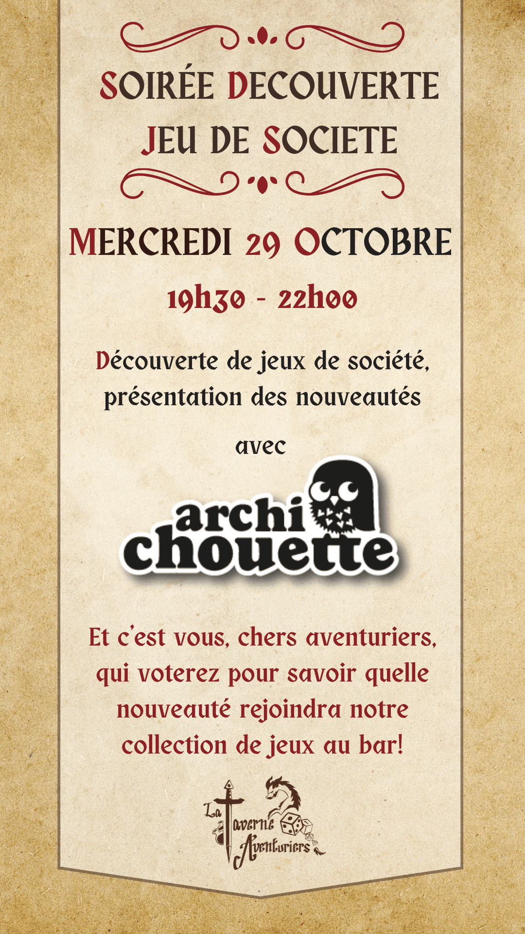Soirée Découverte de Jeux de société (Novembre)
