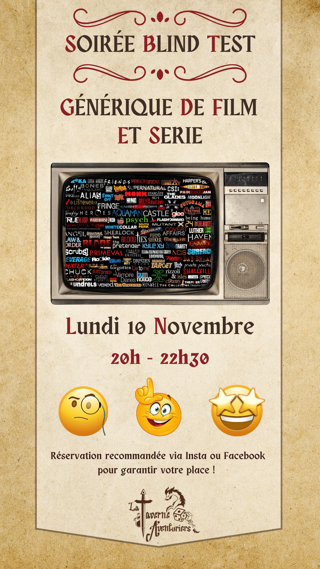 Soirée Blind Test (Générique de film et série)