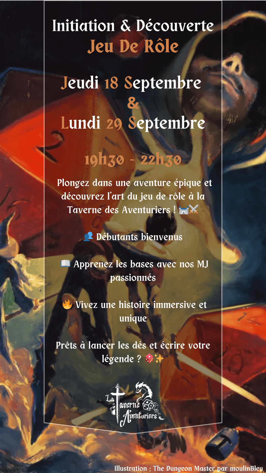 Soirée Initiation Jeu de Rôle (Septembre)